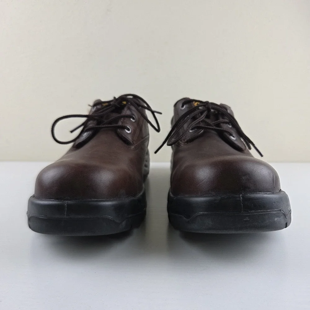 Carolina CA1528 Men's 12M Brown Leather Work Shoes Electrical Hazard Safety Toe